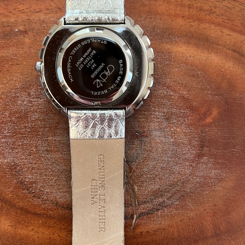 Cache Rhinestone Starburst Dial Watch With Genuin… - image 5